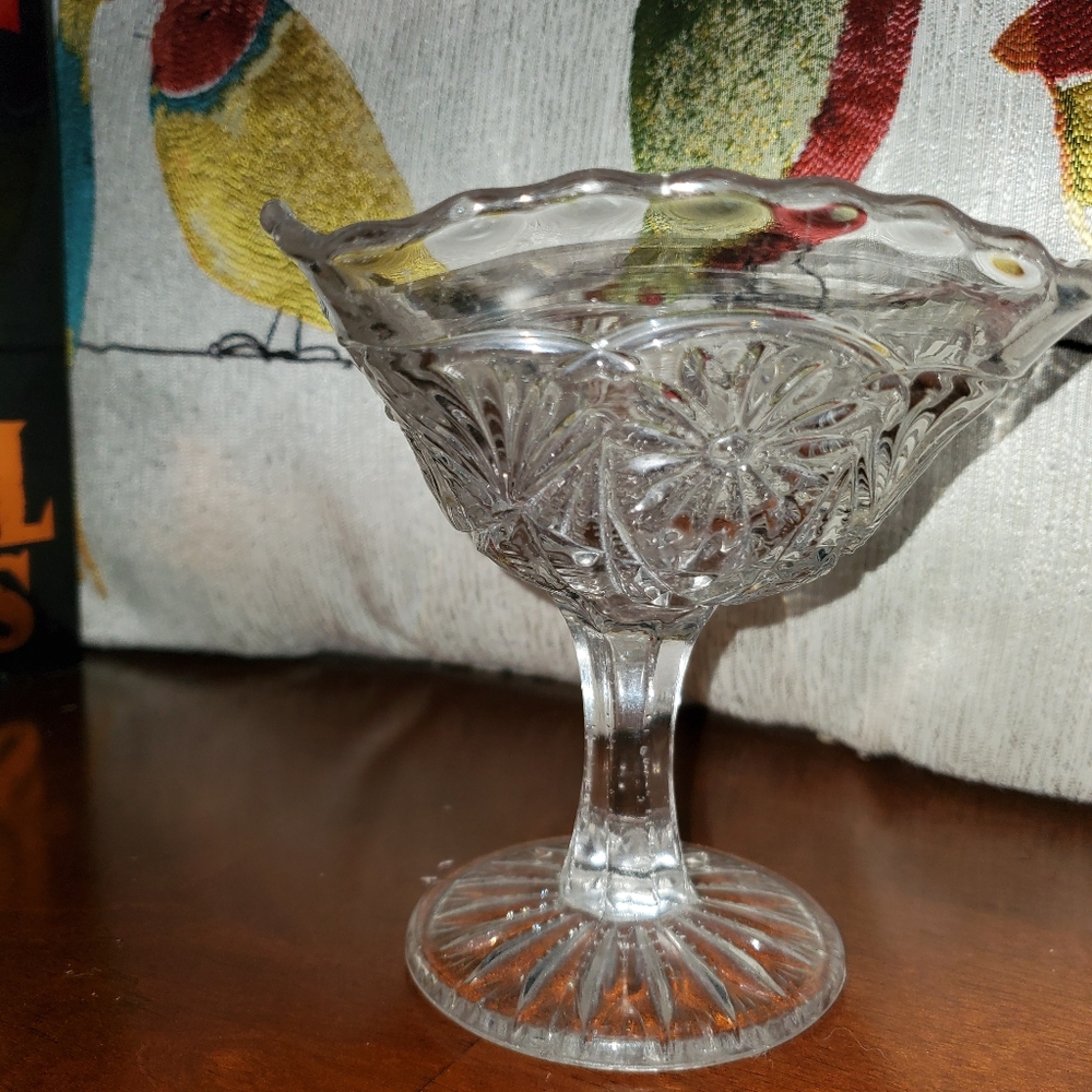 Vintage etched glass